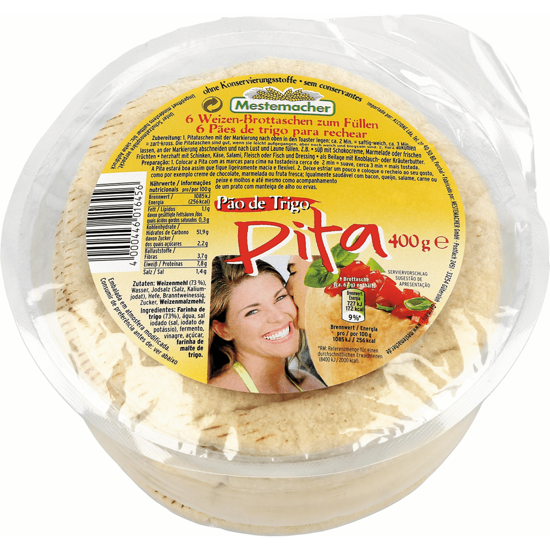 Imagem de Pão de Trigo Pita MESTEMACHER 400g 6un